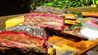 Short Ribs with Thyme Crust made in the Smoker