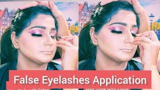 False Eyelashes Application | Makeup Videos | Tiktok Videos