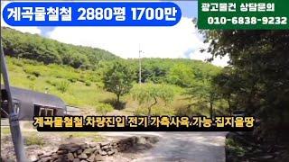 계곡물철철 2880평 집짓고 농장         할땅 몽땅1700만 급매매 강력추천