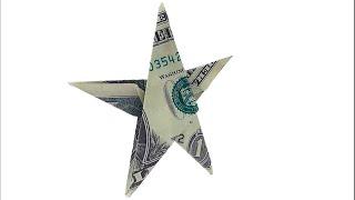 Money Origami Star - Dollar Origami ⭐⭐ - Designed by John Montroll