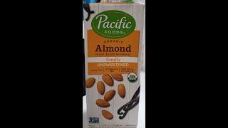 Pacific Foods Organic Unsweetened Vanilla Almond Plant Based Beverage Review