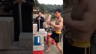 Unbelievable Martial Arts Mastery: 1-Inch Punch Splits Cinder Block! 