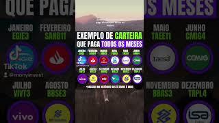 Exemplo de carteira que paga dividendos todos os meses #dividendos #acoes #ações #investimentos