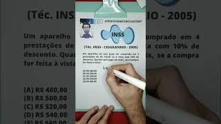 Questão do INSS (matemática) #shorts