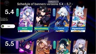 New Update! Version 5.4 to 5.7 Banners (New Character Skirk, Mizuki and Rerun) - Genshin Impact