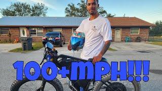 Fastest ebike in the world.  72v  8000w Tommebike new record over 100mph!!!!!!