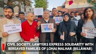 Civil society, lawyers express solidarity with bereaved families of Lohai Malhar (Billawar)