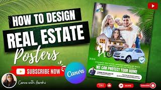 HOW TO DESIGN REAL ESTATE FLYER POSTER ON CANVA! #canvatutorial #canvadesign #canvahacks #canva