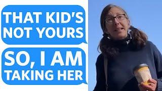 Karen tries to STEAL MY CHILD... claiming she's NOT MINE and that I STOLE HER - Reddit Podcast