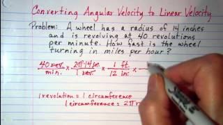 Converting Angular Velocity to Linear Velocity