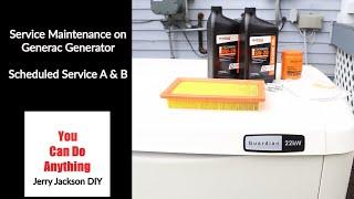 General Maintenance for Generac Generator, Schedule A & B