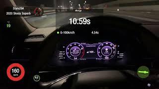 2020 Skoda Superb Combi 2.0 TSI Stage 1 Dragy acceleration 0-200