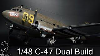 Monogram and Trumpeter 1/48 Scale C-47 Dual Build Part 3 | Full Build Series