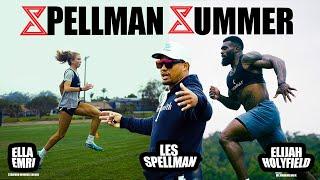 Spellman Summer | Off-SZN Speed training with NFL RB ELIJAH HOLYFIELD & STANFORD SOCCER ‘s ELLA EMRI