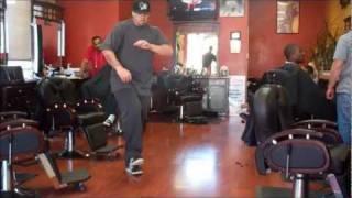 VICK THE DANCING BARBER AKA DIZZY - POPPING AT THE BARBERSHOP