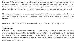 Brendan Cefai How to Make a Stress Free Home Renovation Builder Selection