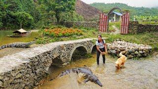 Building Solid Bridge Foundations With Stone - Build Solid Bridge To Withstand Heavy Flood