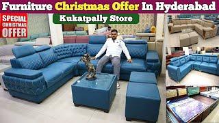 Furniture Christmas Mega Discount Sale In Hyderabad | Sofa Set ₹15,000/- | Cot ₹15,000/- | Dining