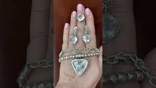ГОРНЫЙ ХРУСТАЛЬ ручной огранки! Кольцо и серьги из серебра. Завод Невский. Колье бижутерия Цены