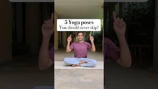 5 Yoga Poses Everyone must practice! #homeworkout #health #asana #exercise #yoga #fitness #routines