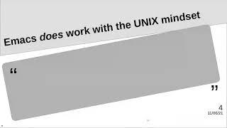 GNU's Not UNIX: Why Emacs Demonstrates The UNIX Philosophy Isn't Always The Only Answer -Daniel Rose