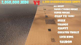 2,050,000 Jedi vs 6,880 Overpowered Units | Ultimate Epic Battle Simulator 2