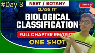 day 3 biological classification One shot#neet#live#biology