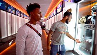 I BECAME A D-1 COLLEGE FOOTBALL RECRUIT FOR 24 HOURS.. (TEXAS LOCKER ROOM TOUR)