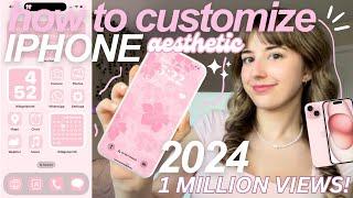 HOW TO MAKE YOUR IPHONE AESTHETIC 2024 *customization* app icons, widgets, dynamic island & sm more