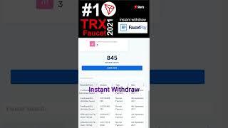 Number One TRX Faucet for Faucetpay Wallet 2021 and 2022