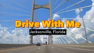 [4K] Drive With Me Jacksonville FL - Dames Point Bridge to Downtown (With Music)