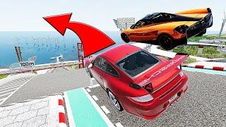 Big High Ramp Jumps with Expensive Sports Lux Cars Crashes #4 - BeamNG Drive