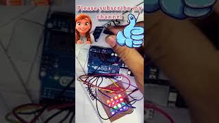 ADXL335 Acceleration Sensor with Arduino Uno and 4X4 LED Matrix #shorts