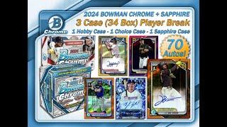 2024 Bowman Chrome + SAPPHIRE 3 Case (34 Box) PLAYER Break #7 eBay 01/08/25