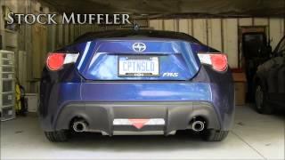 Berk Dual-Tip Muffler Delete (2013 FR-S) Before and After