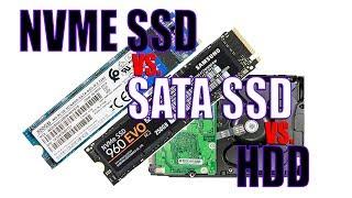 M.2 NVME SSD vs. SSD vs. HDD