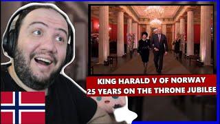 King Harald V of Norway - 25 years on the throne jubilee Utlendings Reaksjon  Nordic REACTION