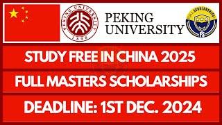 Study Free Masters in China - Yenching Academy Scholarships in Peking Univeristy China 2025-2026