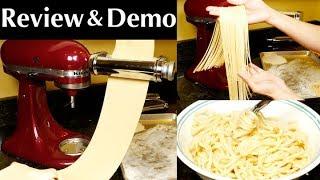 KitchenAid KSMPRA 3-Piece Pasta Roller & Cutter Attachment Set Review and Demo