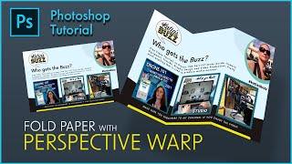 How to Fold Paper with Perspective Warp in Photoshop  on Katia's Buzz  TV