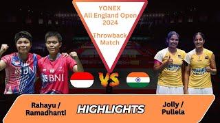 Round of 32‼️Rahayu/Ramadhanti (INA) vs. Jolly/Pullela (IND) | YONEX All England Open 2024