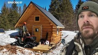 ATV Garage, Solar Stands, Woodshed |EP57| Log Cabin Build on Off-Grid Homestead