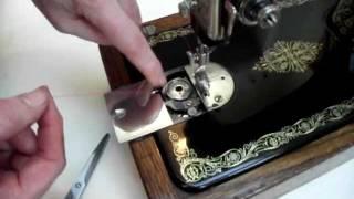 How to thread a vintage round bobbin sewing machine - Singer 99K