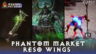 Diablo Immortal - New Phantom Market | 1k to 11k Resonance Wings, Portals, Weapon & Pet Skins!