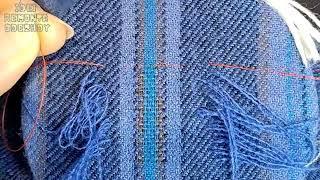 Slow Motion of Darning Clothes for Beginners