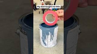Use tape to wipe off paint drips before painting #painting #painter #diy #homeprojects