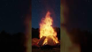  Relaxing Campfire Sounds Under The Stars with Crackling Fire & Nature Sounds  #shots