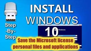 How to install Windows 10️Without Losing  License️Without Losing Your Personal Files/Step by Step