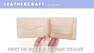 Making a bifold wallet with coin pocket / leather craft tutorial