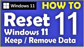 How to Reset Windows 11 without Losing Data OR with complete Reset